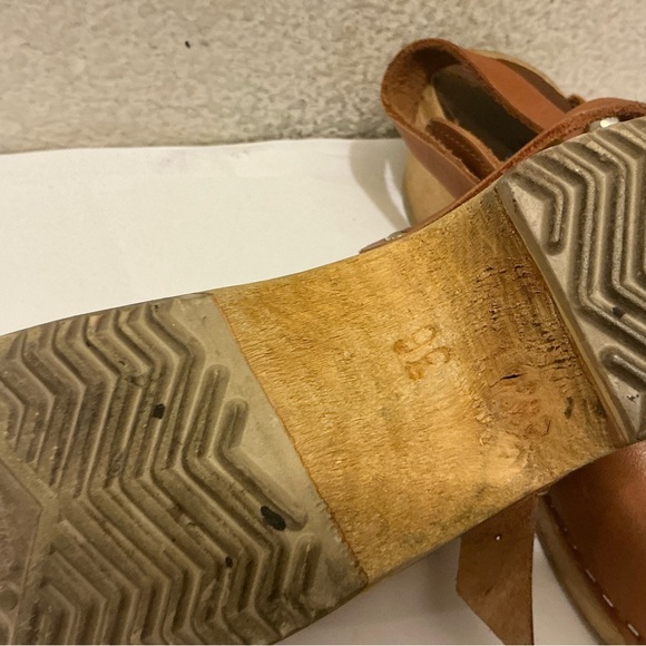 Swedish Leather Clogs Womens Sweden tan  EUR 36 - Picture 4 of 5